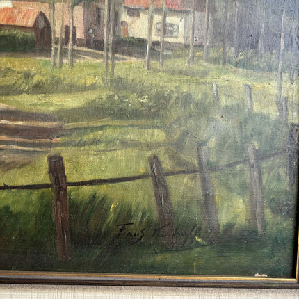 Detailed Landscape Oil Painting "Village Path" Elegant Art Holland Art Shop
