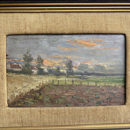 Detailed Landscape Oil Painting "Framed Painting" Authentic Small Art Holland Art Shop
