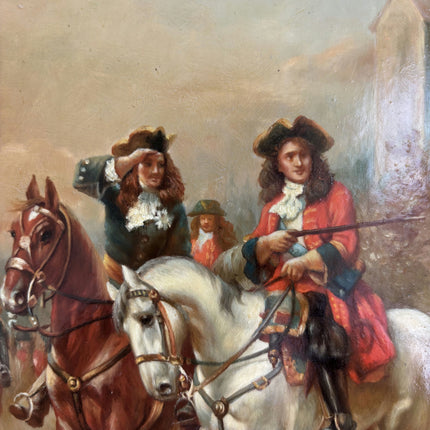 Handcrafted Figurative Oil Painting "Mounted Painting" Classic Small Art Holland Art Shop