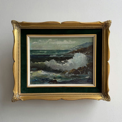 Refined Seascape Oil Painting "Ocean Painting" Detailed Small Artwork Holland Art Shop