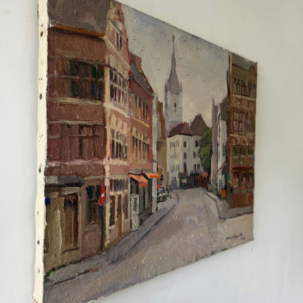 Rustic Cityscape Oil Painting "City Street" Classic Art Holland Art Shop