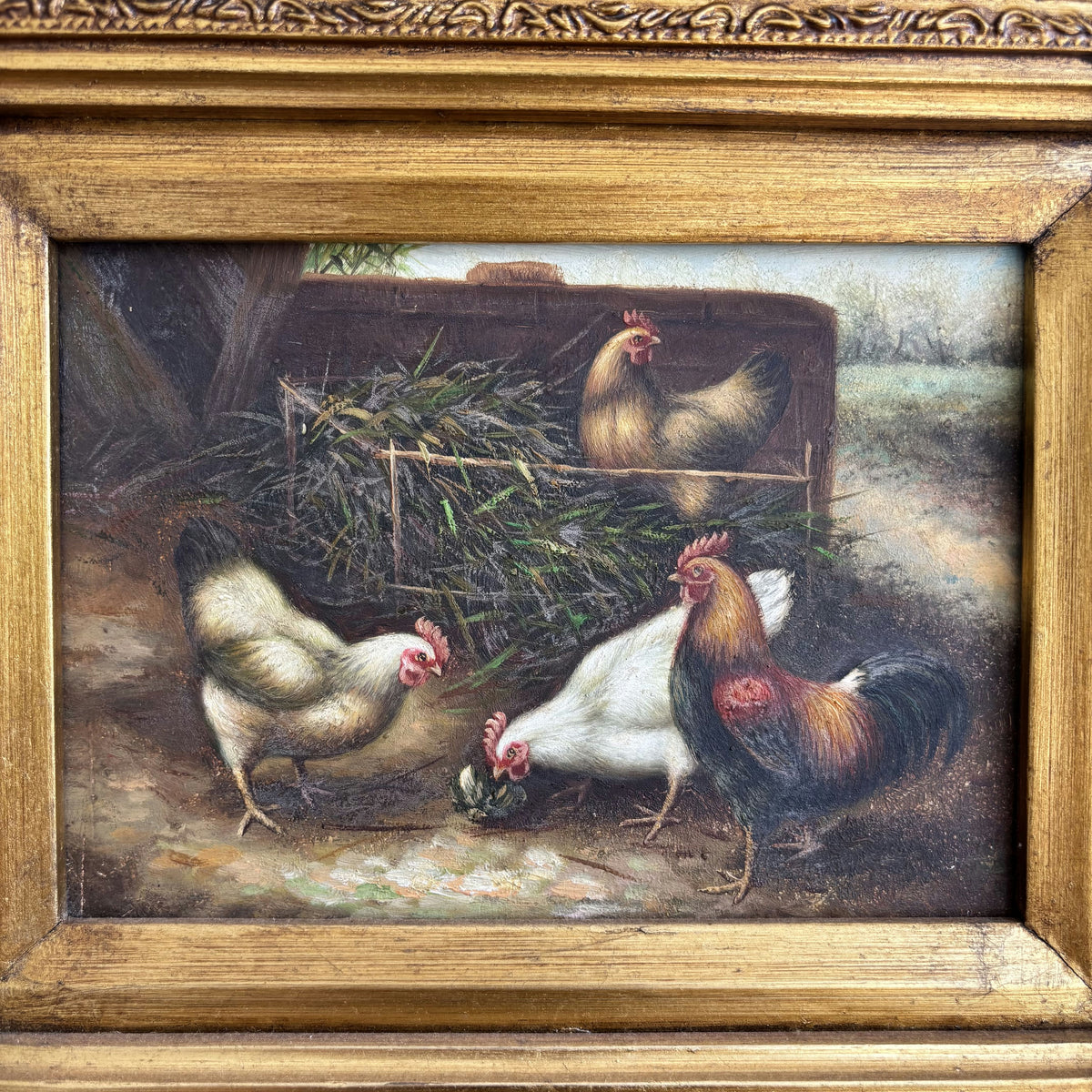 Vintage Animals Oil Painting 