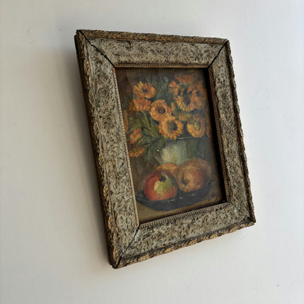 Authentic Floral Still Life Oil Painting "Sunflower Bouquet" Small Artwork Holland Art Shop