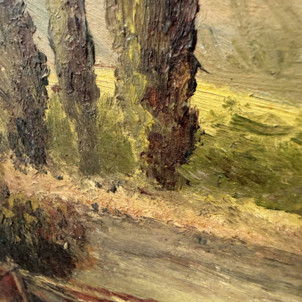 Expressive Landscape Oil Painting "Rowboat Shore" Authentic Small Art Holland Art Shop