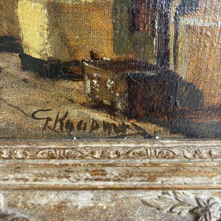 Handcrafted Church Interior Oil Painting "Ornate Frame" Elegant Art Holland Art Shop