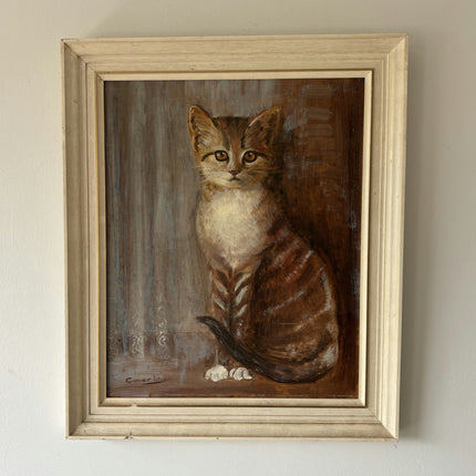 Rustic Animals Oil Painting "Tabby Cat" Refined Art Holland Art Shop