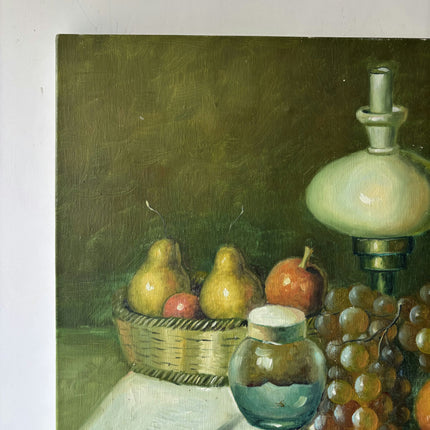 Traditional Still Life Oil Painting "Grape Bunch" Rustic Art Holland Art Shop