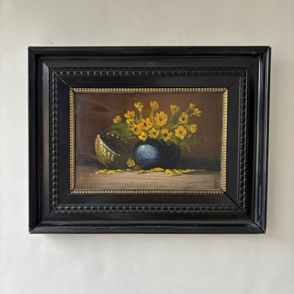 Traditional Flowery Still Life Oil Painting "Yellow Flowers" Elegant Art Holland Art Shop