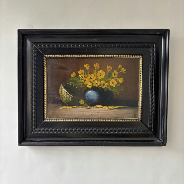 Traditional Flowery Still Life Oil Painting "Yellow Flowers" Elegant Art Holland Art Shop