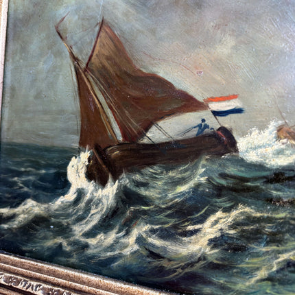 Refined Seascape Oil Painting "Scratched Metal" Classic Art Holland Art Shop