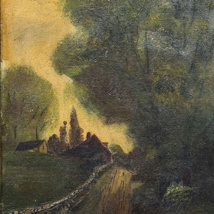 Antique Landscape Oil Painting "Country Road" Original Art Holland Art Shop