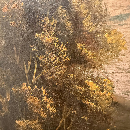 Refined Landscape Oil Painting "Gilded Frame" Handcrafted Small Artwork Holland Art Shop