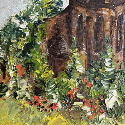 Handcrafted Landscape Oil Painting "Wooden Church" Timeless Artwork Holland Art Shop
