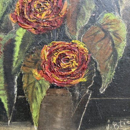Authentic Floral Still Life Oil Painting "Flower Vase" Refined Small Art Holland Art Shop