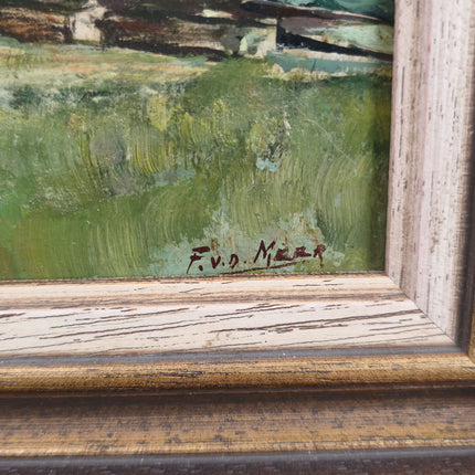 Refined Harbor Scene Oil Painting "Sailboat Dock" Detailed Small Artwork Holland Art Shop