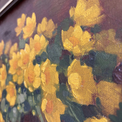 Handcrafted Floral Still Life Oil Painting "Yellow Bouquet" Traditional Artwork Holland Art Shop