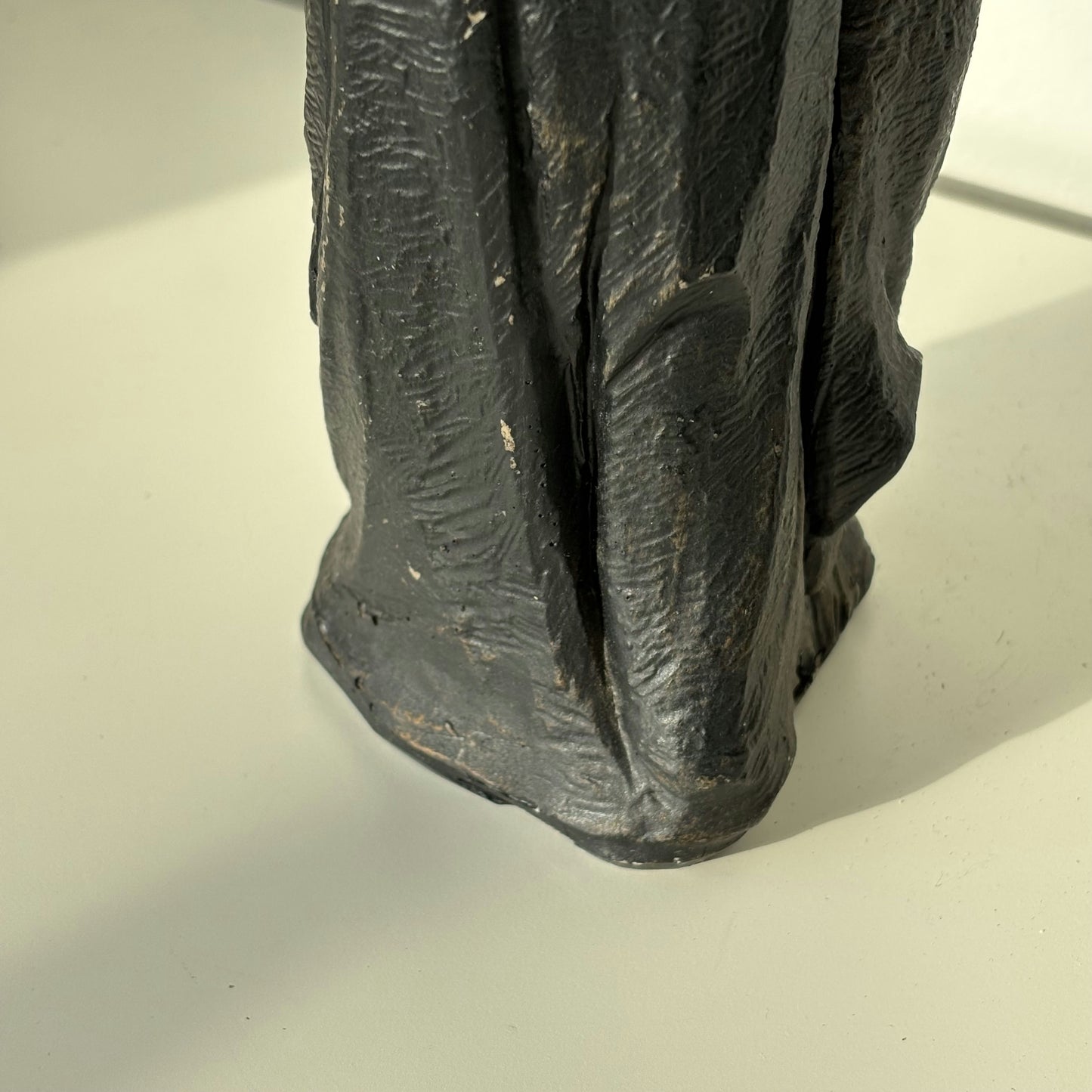 Striking Portrait Sculpture "Father And Child" Handcrafted Small Art