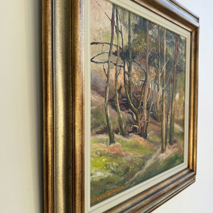Expressive Landscape Oil Painting "Gnarled Trees" Rustic Art Holland Art Shop