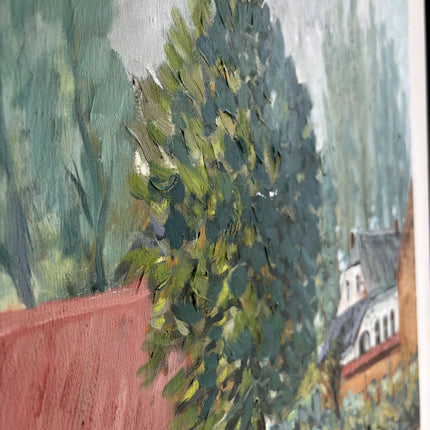 Vintage Landscape Oil Painting "Green Trees" Handcrafted Art Holland Art Shop