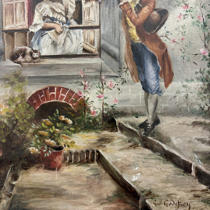 Detailed Figurative Oil Painting "Turquoise Frame" Timeless Small Art Holland Art Shop