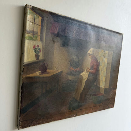 Timeless Figurative Oil Painting "Seated Woman" Detailed Art Holland Art Shop