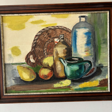 Handcrafted Still Life Oil Painting "Green Teapot" Traditional Art Holland Art Shop
