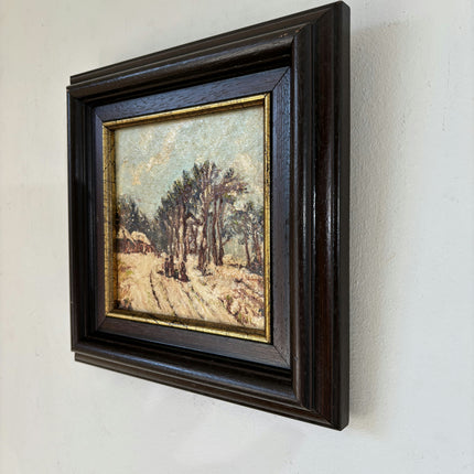 Wonderful Oil Painting Landscape "Tree Line" Original Small Artwork Holland Art Shop