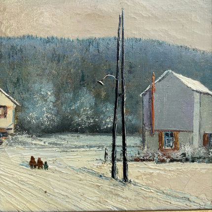Classic Winter Landscape Oil Painting "Framed Painting" Vintage Art Holland Art Shop