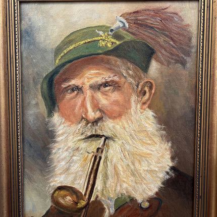 Elegant Interior Oil Painting "Bearded Piper" Detailed Art Holland Art Shop