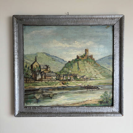 Traditional Cityscape Oil Painting "Hill Castle" Refined Art Holland Art Shop