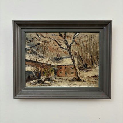 Rustic Landscape Oil Painting "Bare Trees" Original Artwork Holland Art Shop