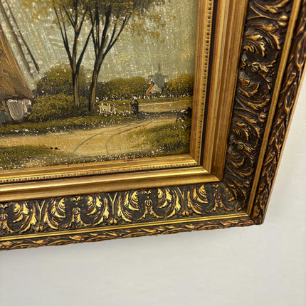 Handcrafted Landscape Oil Painting "Gilded Frame" Detailed Art Holland Art Shop