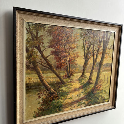 Original Landscape Oil Painting "Autumn Trees" Handcrafted Artwork Holland Art Shop