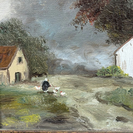 Original Landscape Oil Painting "White House" Detailed Small Art Holland Art Shop