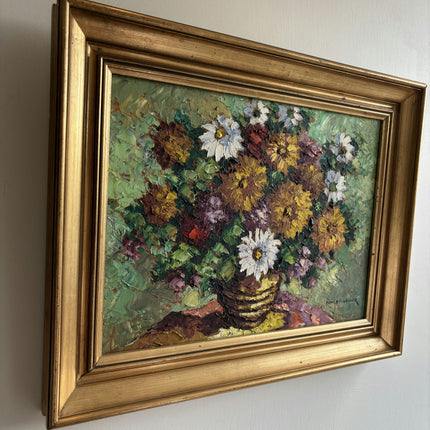 Classic Floral Still Life Oil Painting "Flower Bouquet" Authentic French Artwork Holland Art Shop