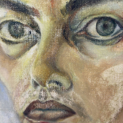 Vintage Portrait Oil Painting "Male Bust" Rustic Large Artwork Holland Art Shop