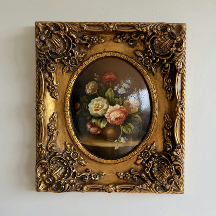 Timeless Still Life Oil Painting "Gilded Frame" Vintage Artwork Holland Art Shop