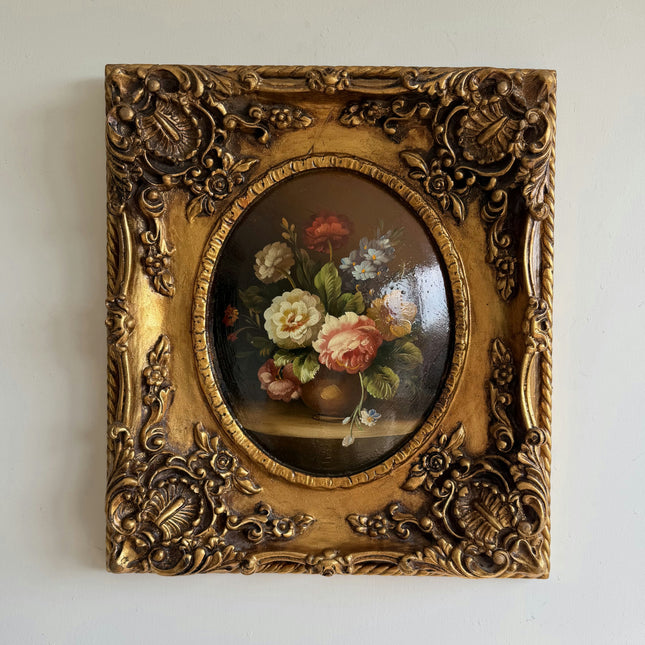 Timeless Still Life Oil Painting "Gilded Frame" Vintage Artwork Holland Art Shop