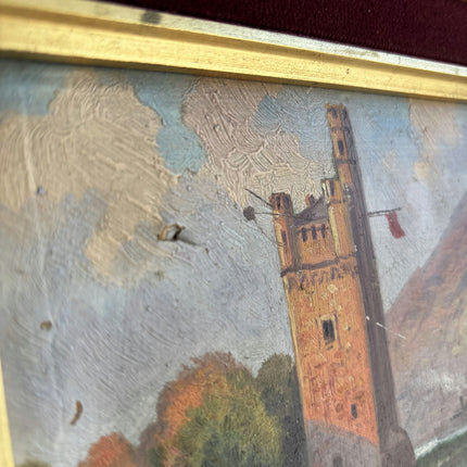 Expressive Landscape Oil Painting "Gilded Frame" Classic Small Art Holland Art Shop