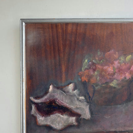 Handcrafted Flowery Still Life Oil Painting "Sea Shell" Original Art Holland Art Shop