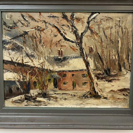 Rustic Landscape Oil Painting "Bare Trees" Original Artwork Holland Art Shop