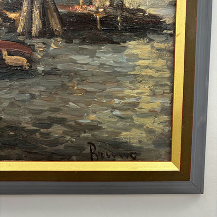Rustic Seascape Oil Painting "Cargo Ship" Traditional Large Art Holland Art Shop
