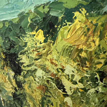 Expressive Landscape Oil Painting "Green Hills" Original Small Art Holland Art Shop