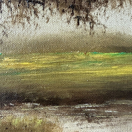 Antique Oil Painting Landscape "Tree Line" Handcrafted Large Art Holland Art Shop