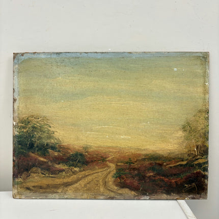 Expressive Landscape Oil Painting "Winding Path" Handcrafted Art Holland Art Shop