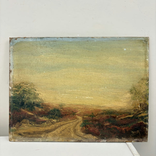 Expressive Landscape Oil Painting "Winding Path" Handcrafted Art Holland Art Shop