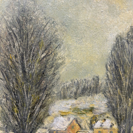 Handcrafted Winter Landscape Oil Painting "Tall Trees" Original Art Holland Art Shop
