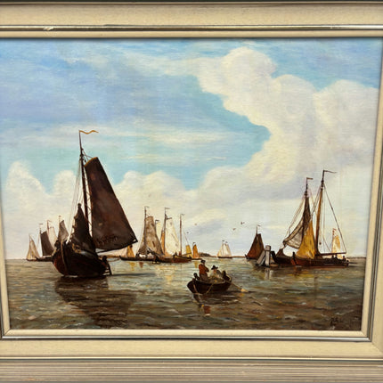 Expressive Seascape Oil Painting "Artist Signature" Authentic Artwork Holland Art Shop