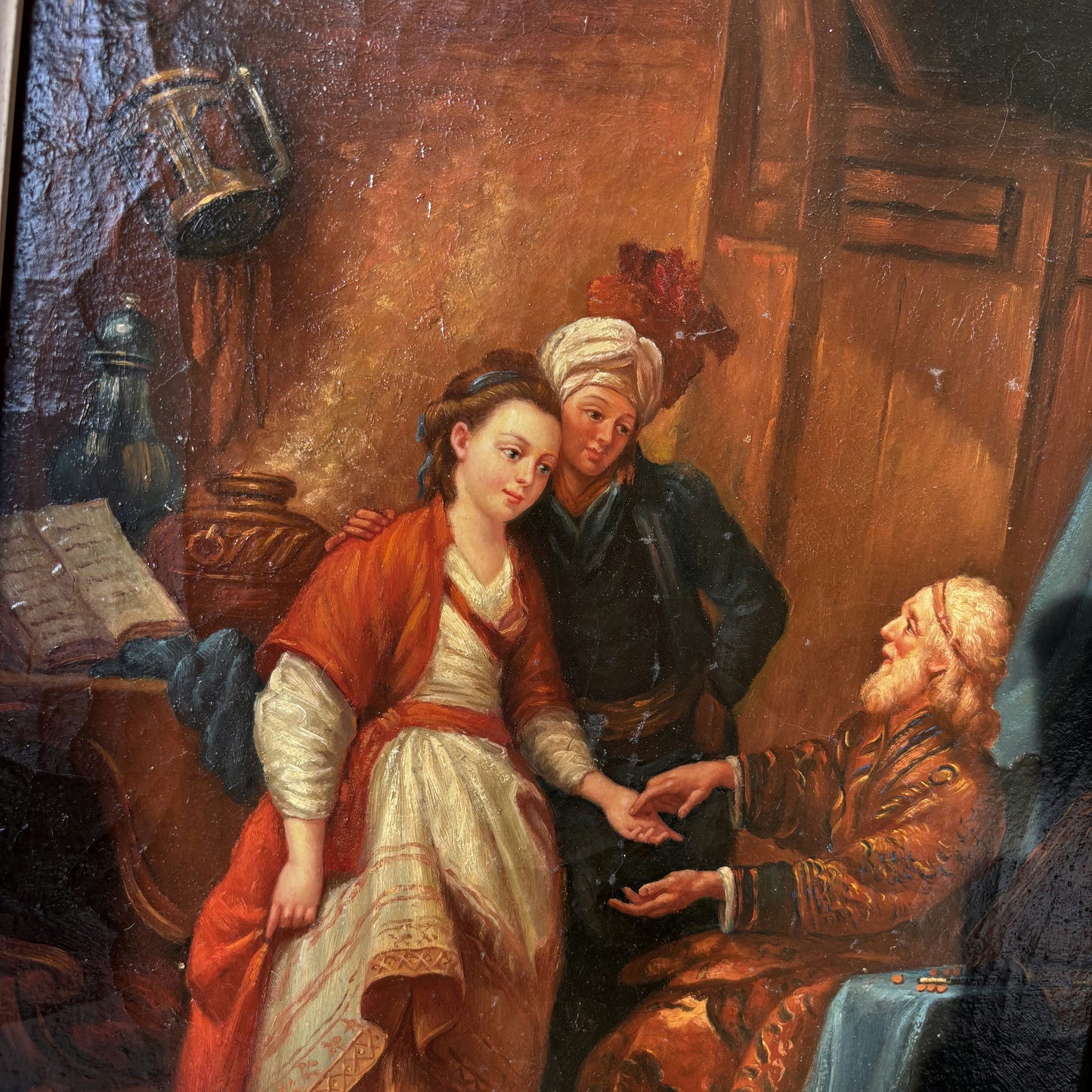 Authentic Oil Painting Figurative "Wise Old Man" Remarkable Medium Artwork