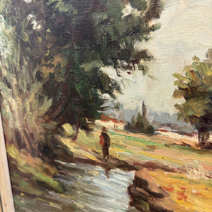 Handcrafted Landscape Oil Painting "Lonely Walker" Detailed Art Holland Art Shop